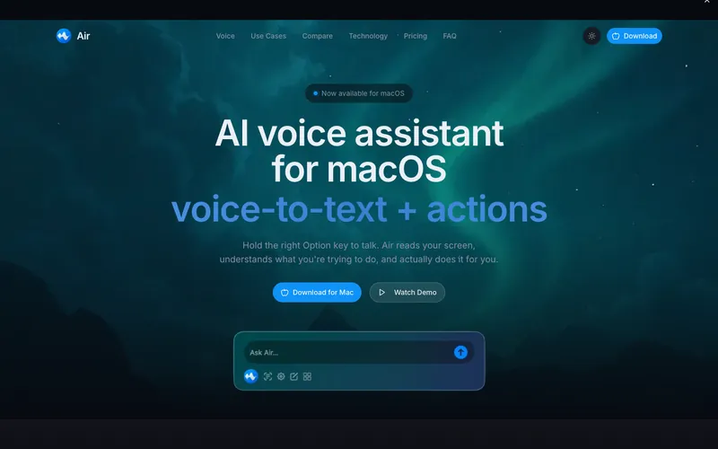 Air: A voice-driven computer-use agent for macOS.