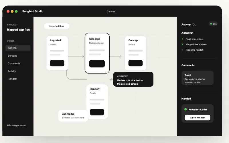 Songbird: One canvas for you and your agent.